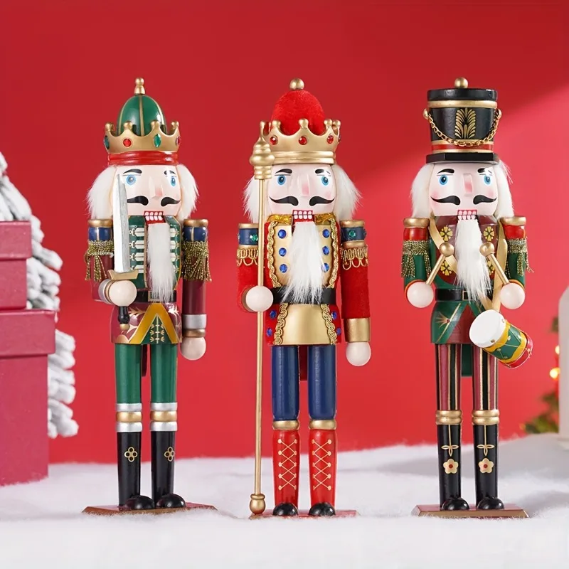 Nutcracker Figurine - Conjunto de Figuras de Soldados Quebra-Nozes