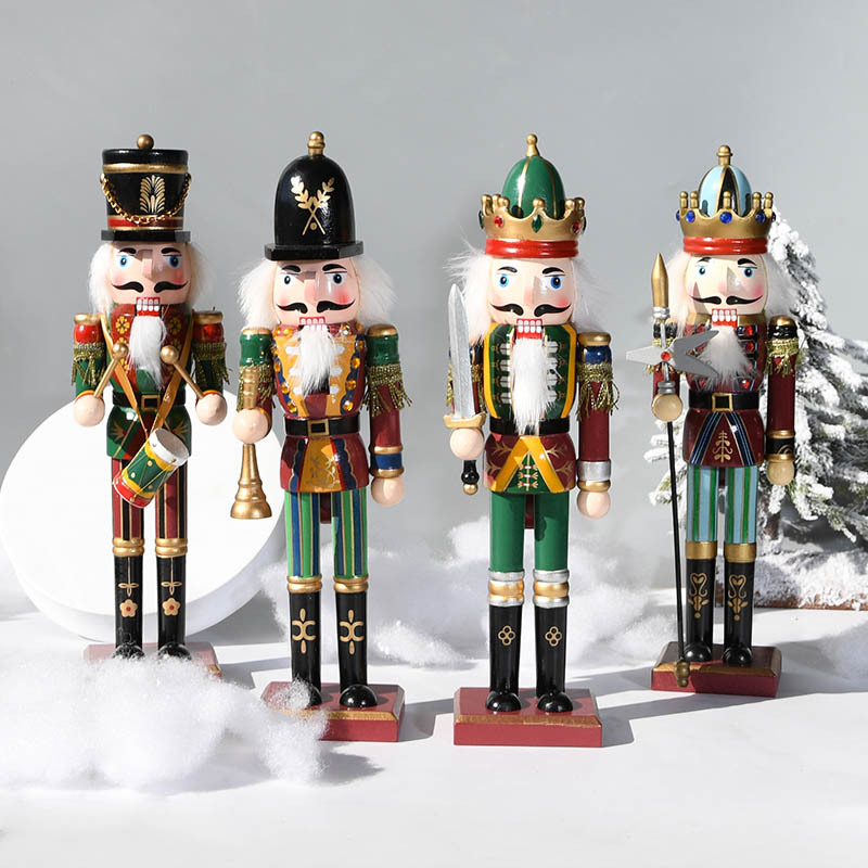 Nutcracker Figurine - Soldado Quebra-Nozes de Madeira de 30CM,