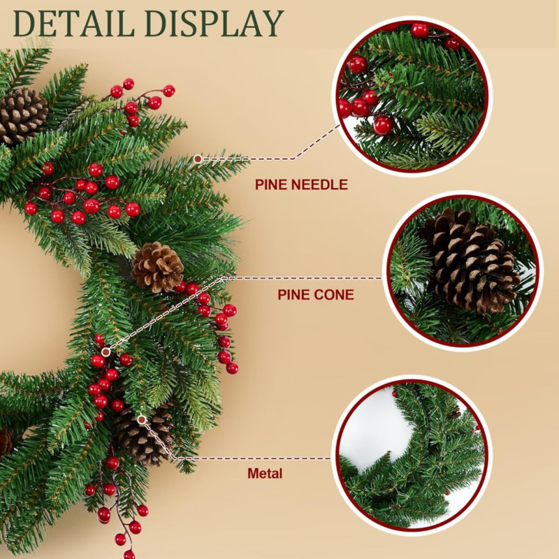 Guirlanda de Natal Artificial  - Christmas Wreath Fake avaliação e preço