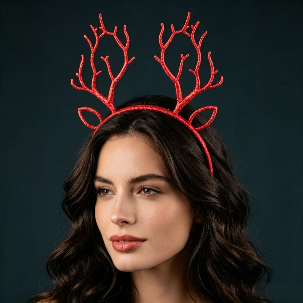 Tiara Festiva de Natal com Chi - Reindeer Antlers Headband avaliação e preço