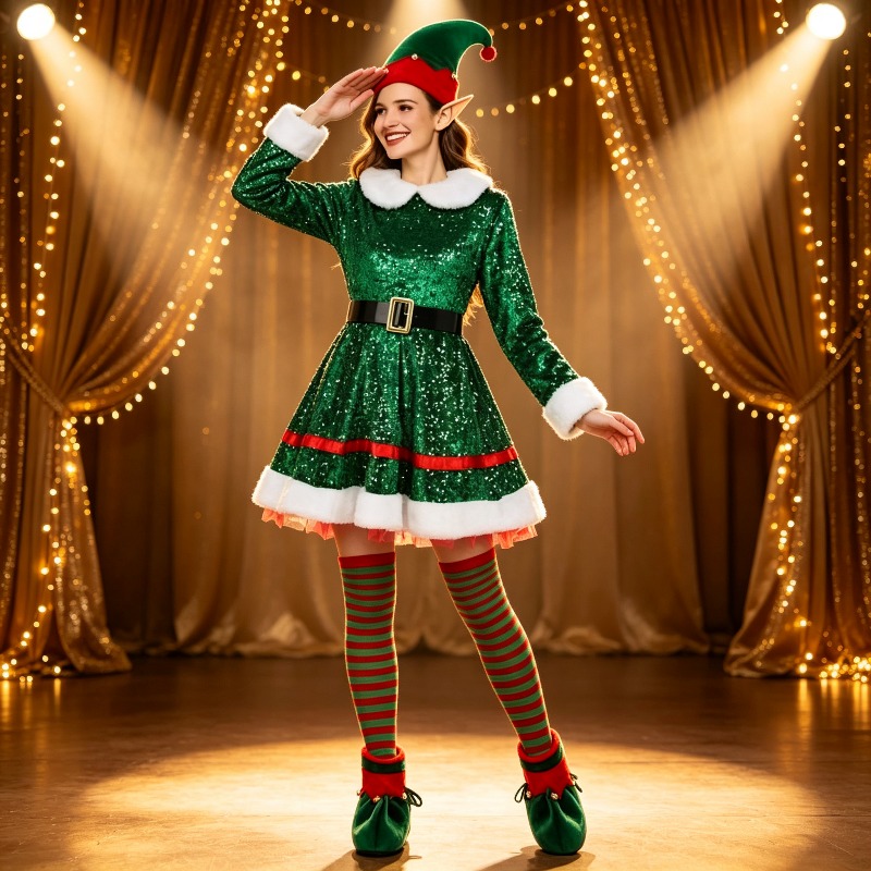 Conjunto de Fantasia de Elfo d - Elf Costume Christmas avaliação e preço