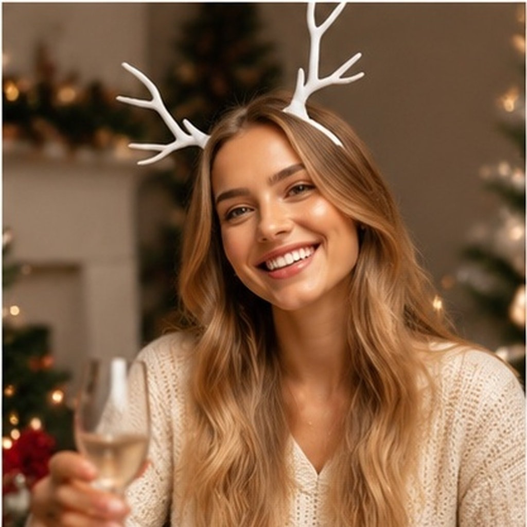 1 peça de tiara de chifres de  - Reindeer Antlers Headband avaliação e preço